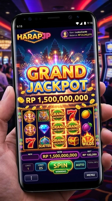 Screenshot antarmuka harapjp yang memudahkan navigasi.